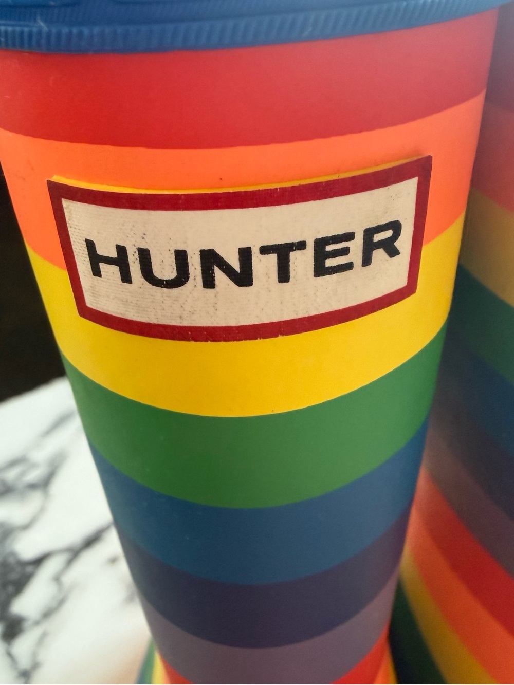 Hunter Kids Original First Classic Rainbow Print Rain Boots Wellies UK 10 US 11 - Picture 2 of 12